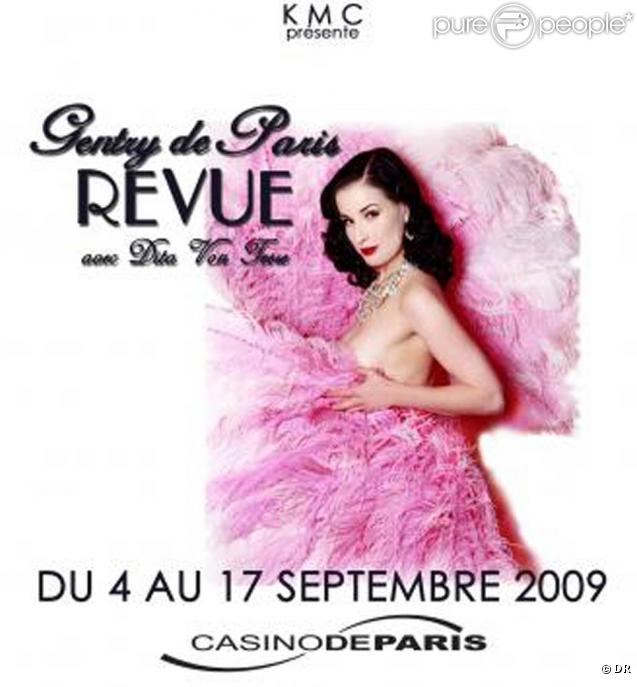 L'affiche de Dita von Teese au Casino de Paris !