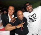 Quincy Jones et Jean Roch s'éclatent au VIP Room de Saint-Tropez. 28/07/09