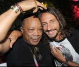 Quincy Jones et Bob Sinclar au VIP Room de Saint-Tropez. 28/07/09