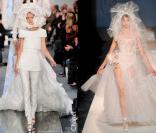 Robe de mariée originale aperçue lors des défilés Chanel et Jean-Paul Gaultier