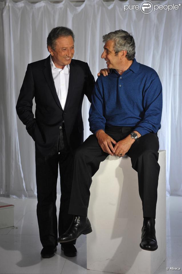 Michel Drucker et Michel Boujenah à la conférence de presse du 25e festival de Ramatuelle