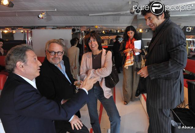 Patrick Bruel, ici avec Michel Drucker, à la conférence de presse du 25e festival de Ramatuelle