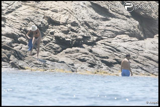 Nicolas et Carla Bruni-Sarkozy en vacances au Cap-Nègre, le 1er août 2009