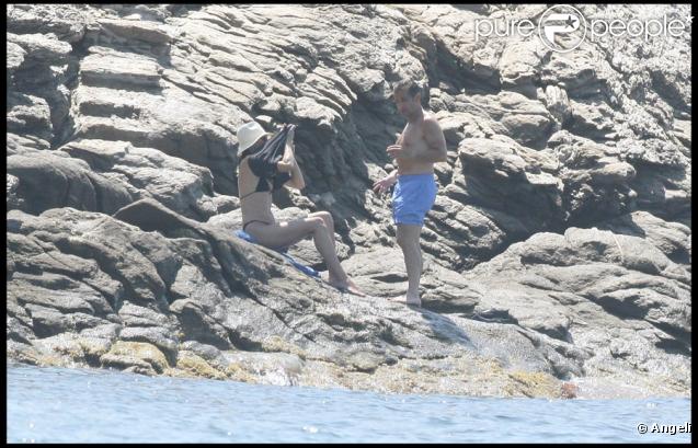 Nicolas et Carla Bruni-Sarkozy en vacances au Cap-Nègre, le 1er août 2009