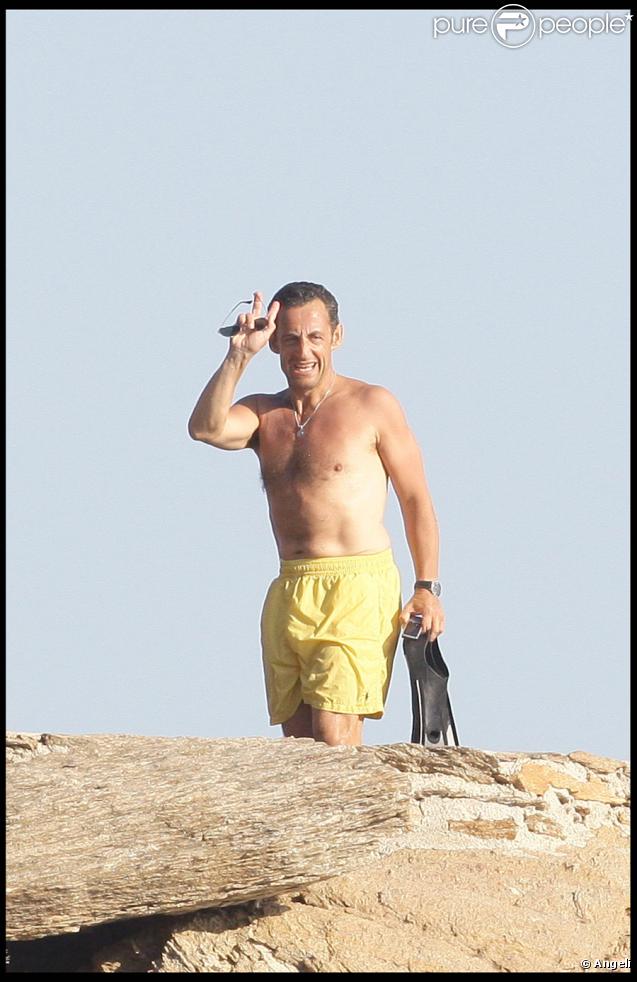 Nicolas et Carla Bruni-Sarkozy en vacances au Cap-Nègre, le 1er août 2009