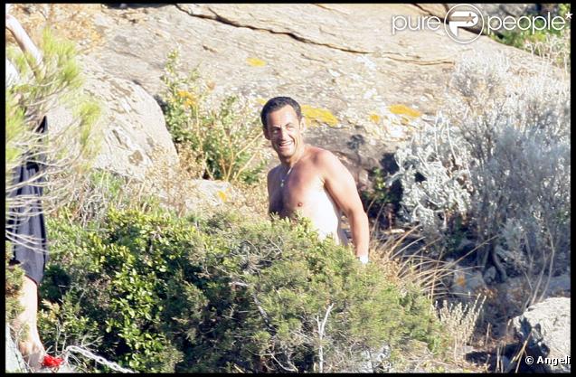 Nicolas et Carla Bruni-Sarkozy en vacances au Cap-Nègre, le 1er août 2009