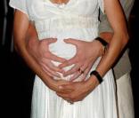 Boris Becker et sa femme enceinte Lilly Kerssenberg, à l'occasion du Trophée de golf Boris Becker, à Majorque, le 1er août 2009