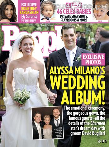 Alyssa Milano lors de son mariage  
