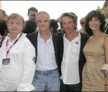 Christophe Lambert, Dominique Besnehard, Alain Monne et Sophie Marceau au Festival du Film Francophone d'Angoulême. 27/08/09