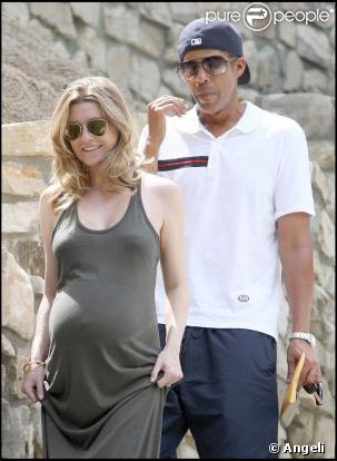 Ellen Pompeo et son mari Chris Ivery, à Los Angeles, le 28 août 2009