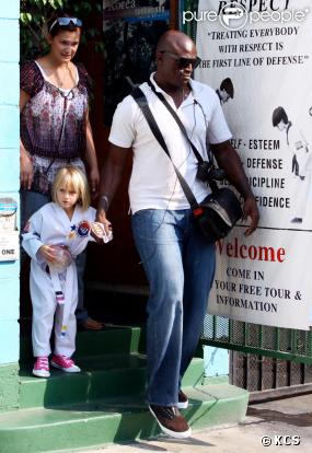 Seal et ses enfants à Los Angeles le 3 septembre 2009