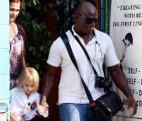 Seal et ses enfants à Los Angeles le 3 septembre 2009