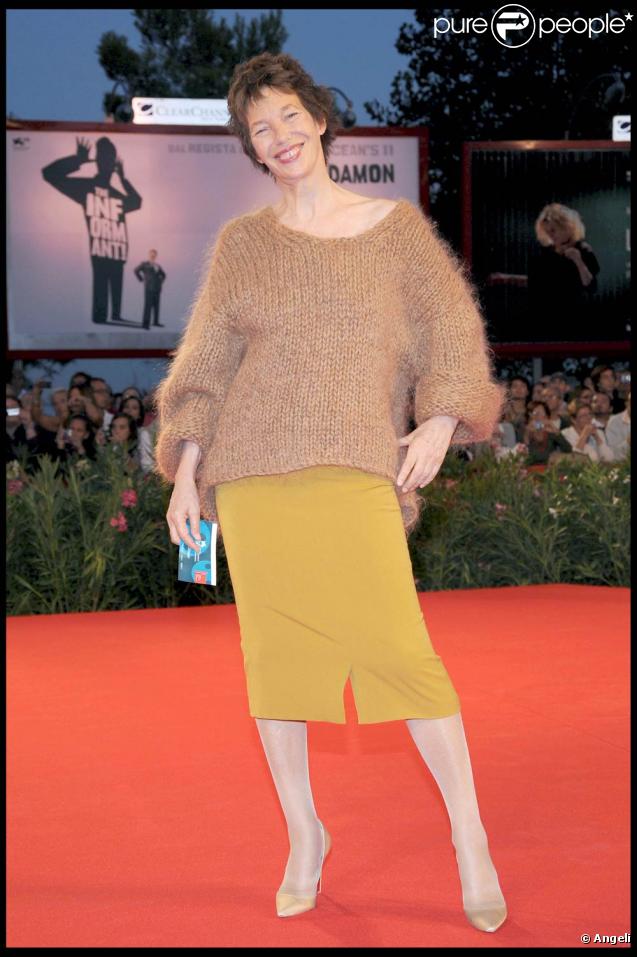 Jane Birkin lors de la présentation officielle de  36 vues du Pic Saint-Loup , à l'occasion de la 66e Mostra de Venise, le 7 septembre 2009 !