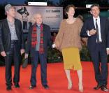 Jacques Bonnaffé, Jacques Rivette, Jane Birkin et Sergio Castellitto lors de la présentation officielle de  36 vues du Pic Saint-Loup , à l'occasion de la 66e Mostra de Venise, le 7 septembre 2009 !