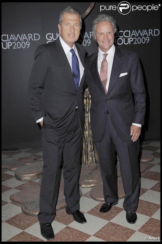 Mario Testino et Robert Polet à la soirée Gucci Group Awards 66e Mostra de Venise le 7 septembre 2009
