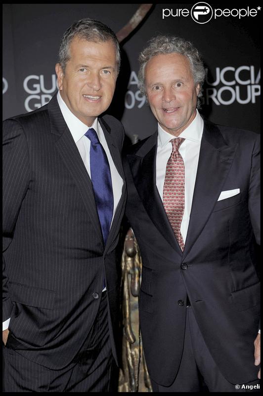 Mario Testino et Robert Polet à la soirée Gucci Group Awards 66e Mostra de Venise le 7 septembre 2009