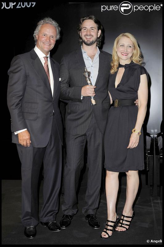 Mark Boal et Patricia Clarkson à la soirée Gucci Group Awards 66e Mostra de Venise le 7 septembre 2009