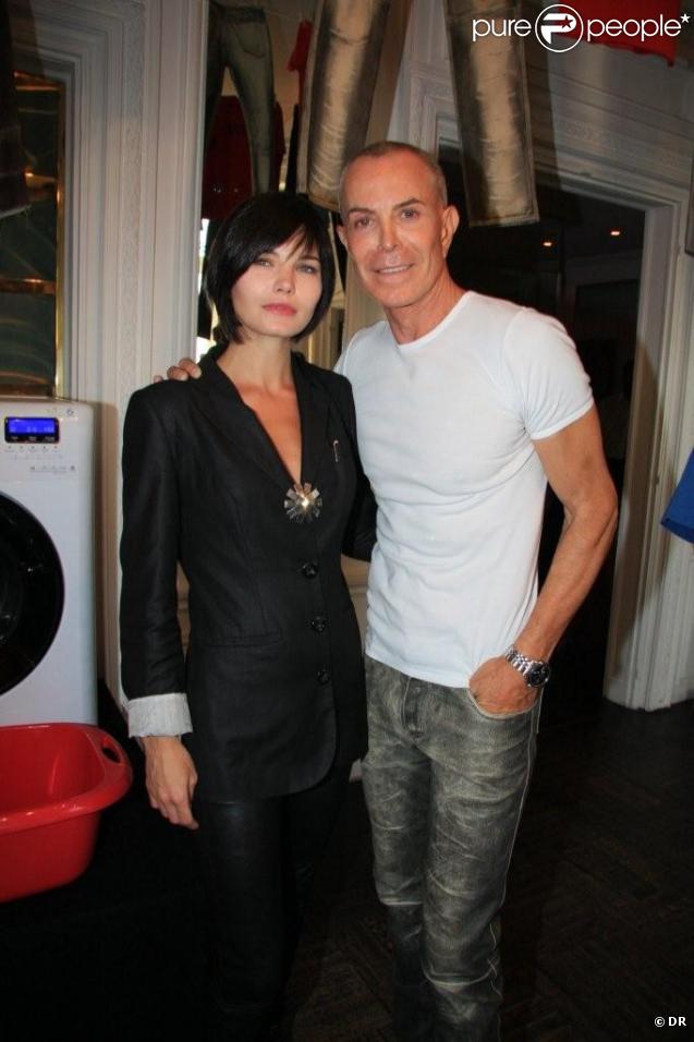 Delphine Chanéac et Jean-Claude Jitrois à la soirée Jean-Claude Jitrois dans son appartement 