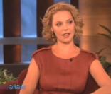 Katherine Heigl, invitée sur le plateau de l' Ellen DeGeneres Show , hier soir.