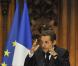 Nicolas Sarkozy lors de la remise du rapport Stiglitz, le 14/09/09, à la Sorbonne.