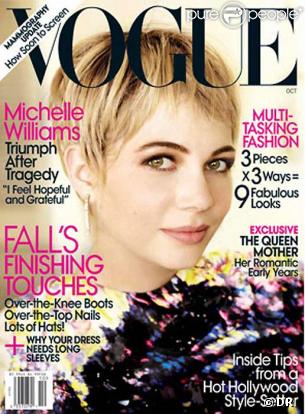 Michelle Williams en couverture de l'édition américaine de Vogue, octobre 2009
