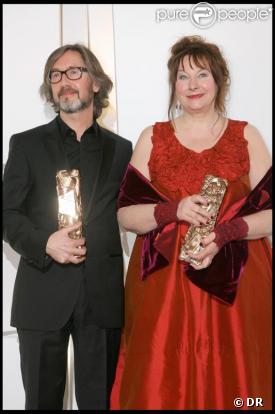 Martin Provost et Yolande Moreau, lauréats de César pour Séraphine en février 2009 