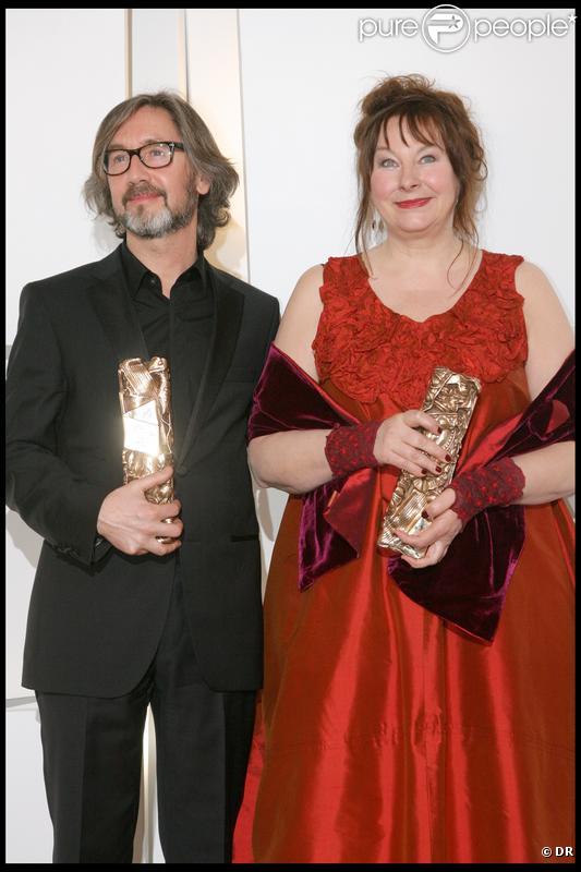 Martin Provost et Yolande Moreau, lauréats de César pour Séraphine en février 2009 