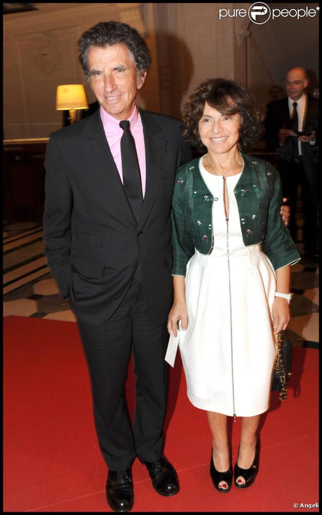 Monsieur et Madame Jack Lang lors du premier Par Coeur Gala, le 21 septembre 2009 à l'hôtel Meurice.