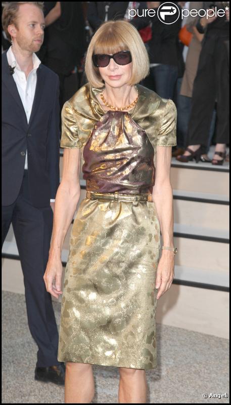 Anna Wintour au défilé Burberry à Londres le 22/09/09
