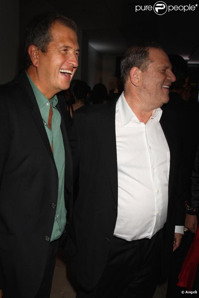 Mario Testino et Harvey Weinstein à la soirée Burberry à Londres le 22/09/09