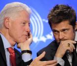 Brad Pitt et Bill Clinton à New York lors du Clinton Global Initiative le 24/09/09 