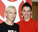 Annie Lennox et Julia Ormond militent pour l'association Save The Children à Madrid le 30 septembre 2009