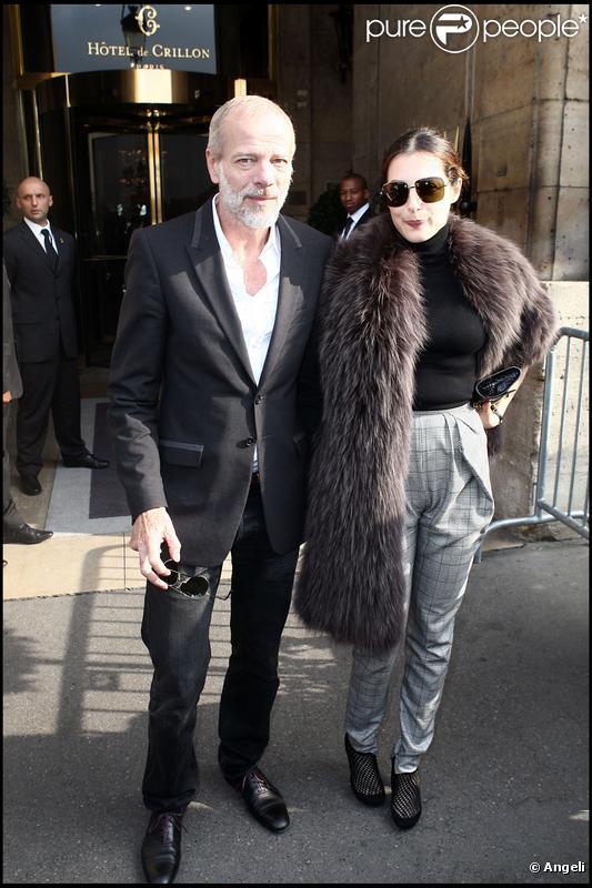 Pascal Greggory et Amira Casar au défilé Balenciaga le 1/10/09 à Paris
