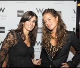 Jade Jagger et Tracy Francelet (organisatrice) à la soirée W Lounge Hotel. 05/10/09