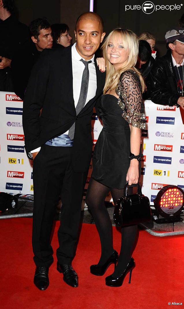 Emma Bunton et son boyfriend Jade Jones lors de la soirée Pride of Britain Awards 2009 à l'Hôtel Grosvenor House à Londres le 5 octobre 2009