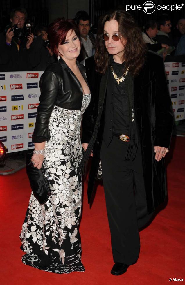 Sharon et Ozzy Osbourne lors de la soirée Pride of Britain Awards 2009 à l'Hôtel Grosvenor House à Londres le 5 octobre 2009