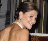 La princesse Victoria de Suède au dîner de gala de l'E.O.R.T.C à l'Opéra Garnier de Monte Carlo à Monaco le 9 octobre 2009