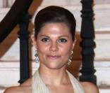 La princesse Victoria de Suède au dîner de gala de l'E.O.R.T.C à l'Opéra Garnier de Monte Carlo à Monaco le 9 octobre 2009