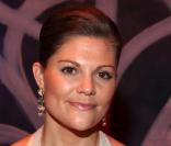 La princesse Victoria de Suède au dîner de gala de l'E.O.R.T.C à l'Opéra Garnier de Monte Carlo à Monaco le 9 octobre 2009