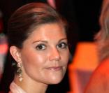 La princesse Victoria de Suède au dîner de gala de l'E.O.R.T.C à l'Opéra Garnier de Monte Carlo à Monaco le 9 octobre 2009