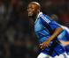 L"équipe de France, lors du large succès des Bleus face à la modeste équipe des Îles Féroé, cinq buts à zéro, au stade du Roudourou à Guingamp, le 10 octobre 2009 !