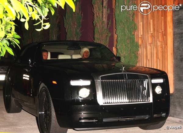 David Beckham au volant de sa Bentley 