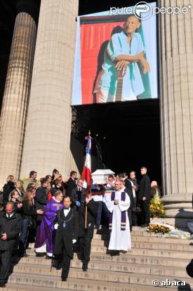 Les obsèques d'Henri Salvador, le 16 février 2008, en l'Eglise de la Madeleine
