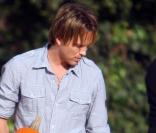 Larry Birkhead et sa fille Dannielynn (enfant d'Anna Nicole Smith), se baladent à la  Mr Bones Pumpkin Patch  de Beverly Hills. 11/10/09 