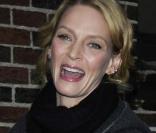 Uma Thurman, à l'occasion de l'enregistrement du  Late Show with David Letterman , à New York, le 12 octobre 2009 !
