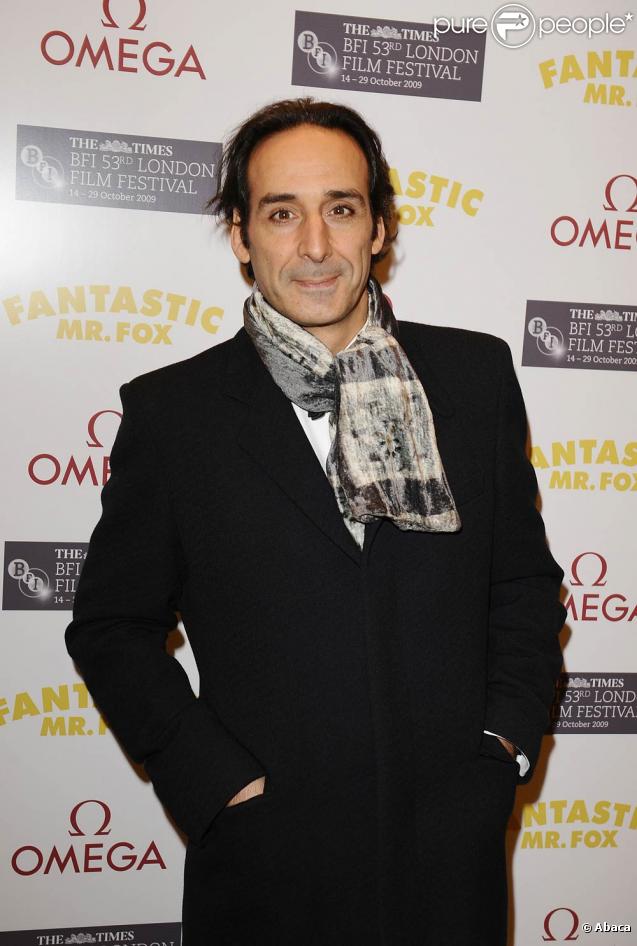 Alexandre Desplat, à l'occasion de la grande soirée donnée pour l'avant-première du  Fantastique Mr. Fox , à la Saatchi Gallery de Londres, le 14 octobre 2009 !