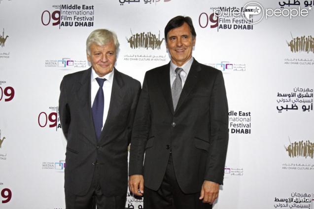 Jacques Perrin et Jacques Clouzoud lors du festival du film international du Moyen-Orient le 17 octobre 2009 