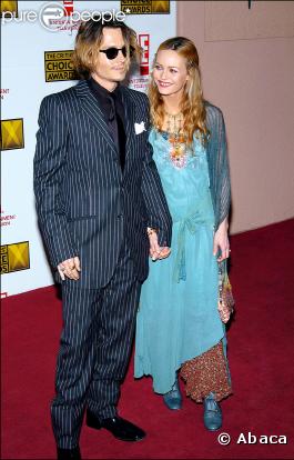 Vanessa Paradis et Johnny Depp au Critics' Choice Award à Los Angeles en janvier 2004 : un couple bohême mais glamour