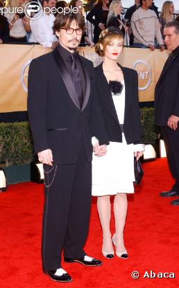 Vanessa Paradis et Johnny Depp aux Screen Actors Guild Awards à Los Angeles en février 2005 : rétro et chic !