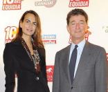 Ir  ène Salvador et le baron Edouard de Rotschild   nà la soirée organisée pour les 10 ans de la chaîne Equidia. 20/10/09